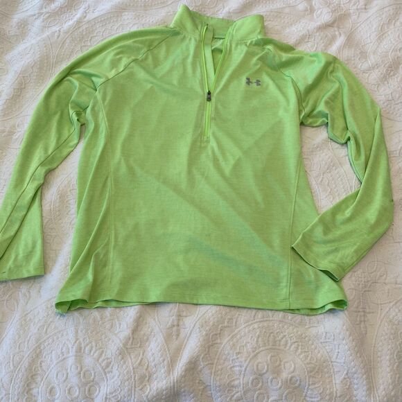 Under Armour size XL Loose Neon Green Golf Tennis Athletic Long Sleeve - Picture 1 of 7